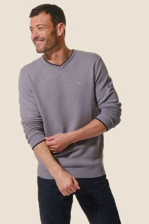 Мъжки пуловер с V-образно деколте Nolan