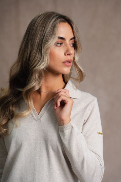 Дамски пуловер Serena с V-образно деколте