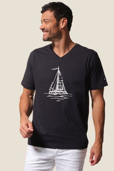 Мъжка тениска с V-образно деколте Clyde