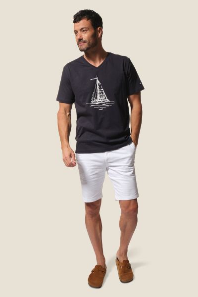 Мъжка тениска с V-образно деколте Clyde