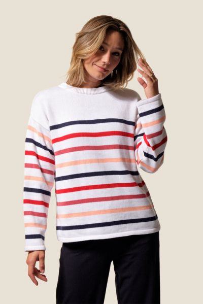 Дамски раиран пуловер Heloise