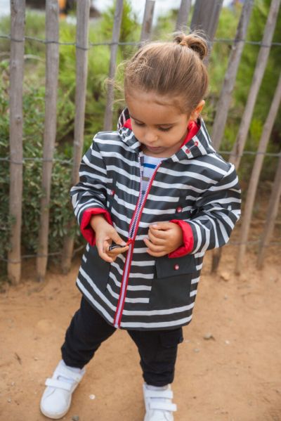 Детско водоустойчиво яке с цип и качулка Gregoire