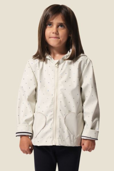 Непромокаемо детско яке Joi за момичета с принт и камъчета