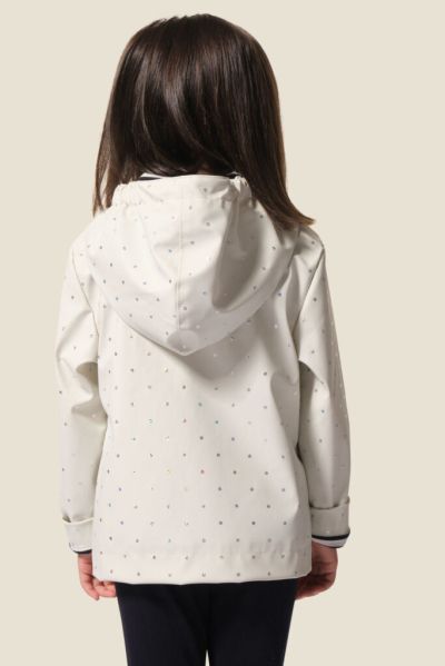 Непромокаемо детско яке Joi за момичета с принт и камъчета