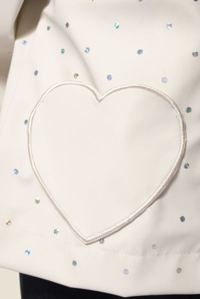 Непромокаемо детско яке Joi за момичета с принт и камъчета